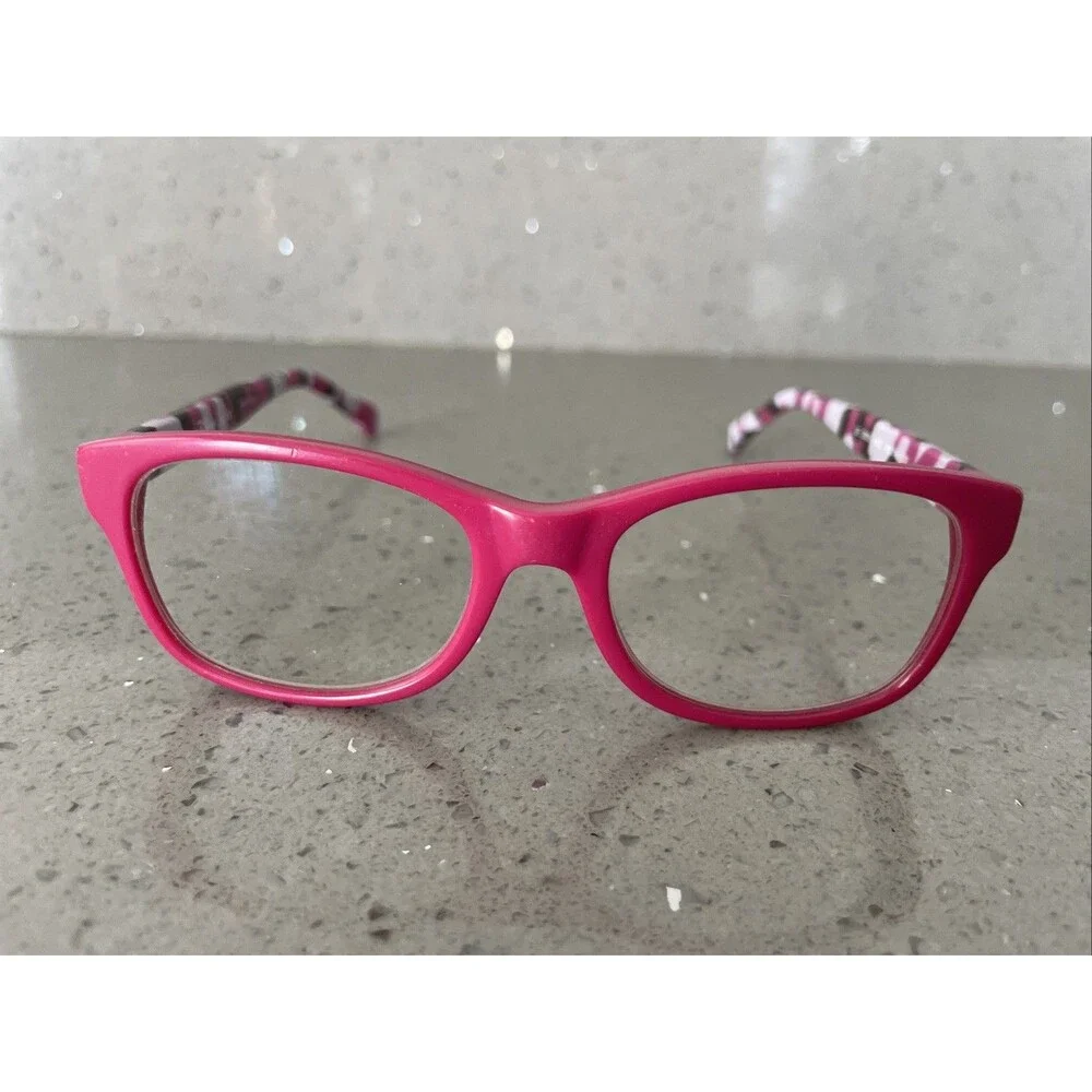 Disney Eyeglasses Frames ONLY 3E 2003 1432 46-16-130 Pink/Multi Full Rim Square
